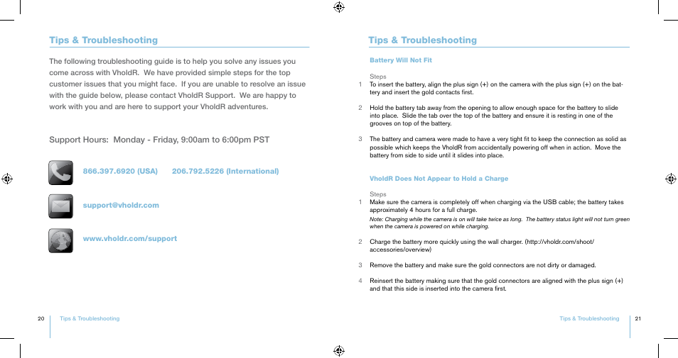 Tips & troubleshooting | Contour VholdR J61250712V1100 User Manual | Page 11 / 17