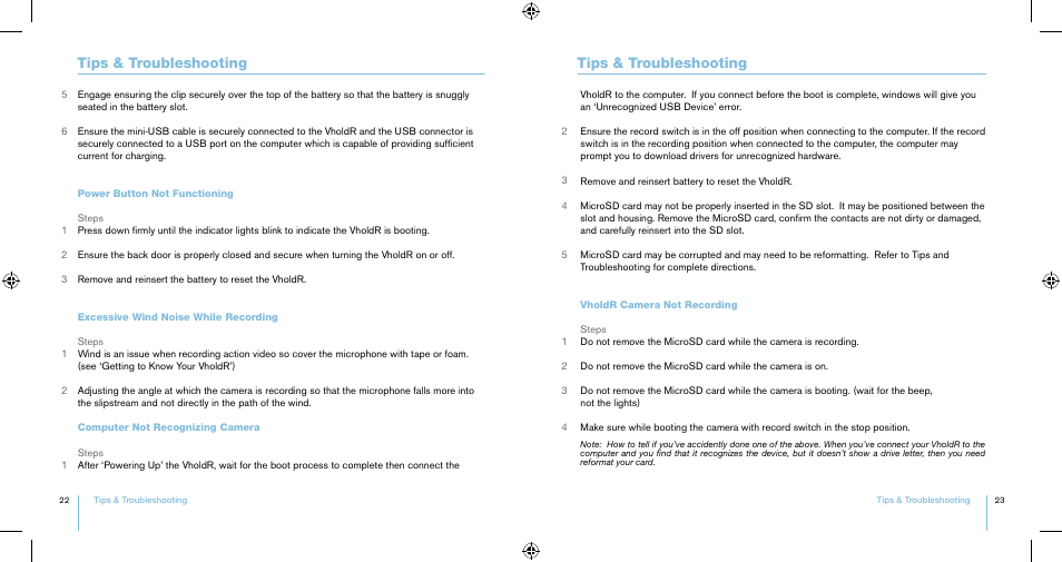 Tips & troubleshooting | Contour VholdR J61250712V1100 User Manual | Page 12 / 17