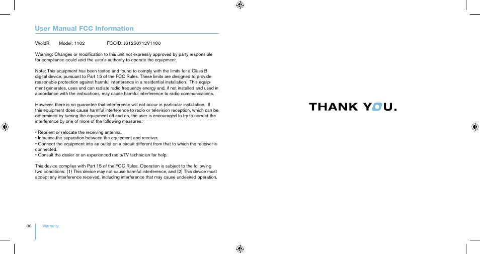 Welcome to user manual, Wear. shoot. share, User manual fcc information | Contour VholdR J61250712V1100 User Manual | Page 16 / 17