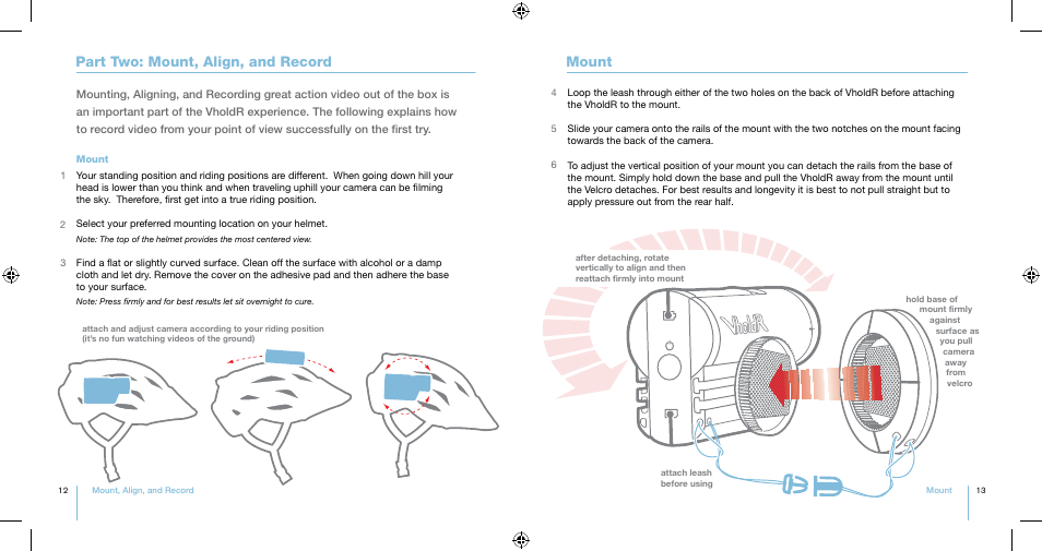 Part two: mount, align, and record mount | Contour VholdR J61250712V1100 User Manual | Page 7 / 17