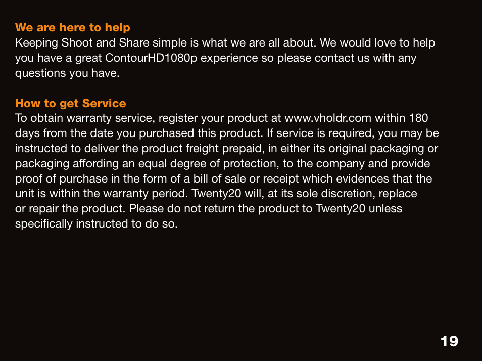 Contour ContourHD1080p User Manual | Page 19 / 19