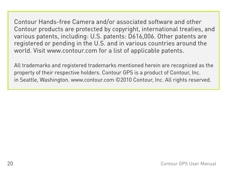Contour GPS 1400 User Manual | Page 21 / 22