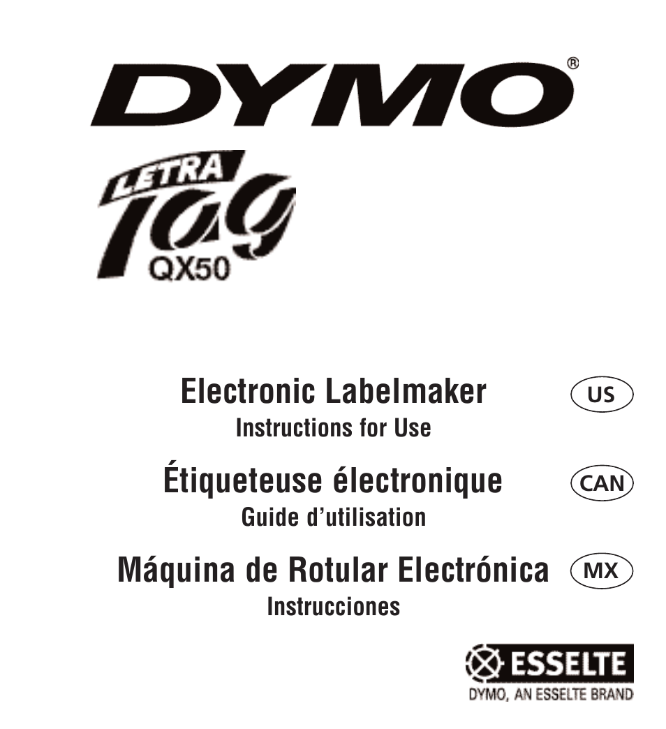 Esselte LECTRA TAG QX50 User Manual | 28 pages