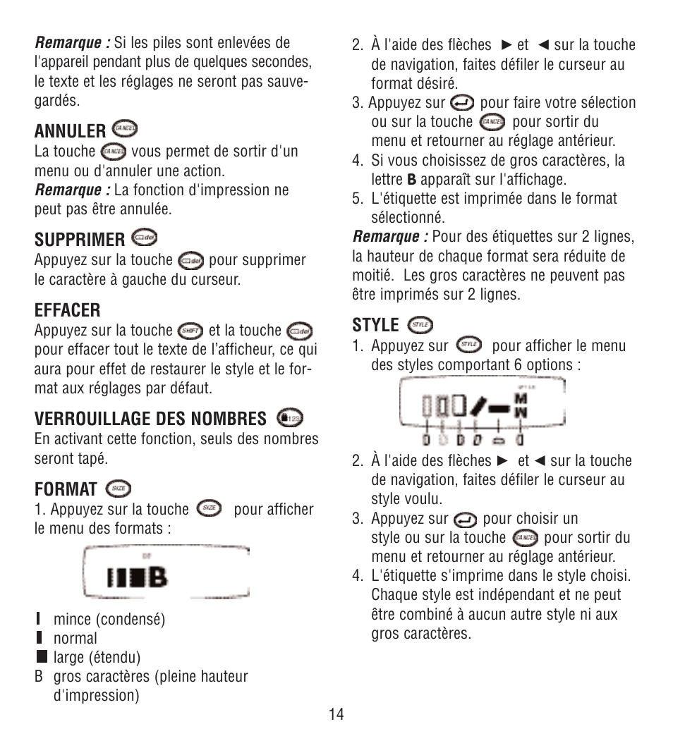 Esselte LECTRA TAG QX50 User Manual | Page 14 / 28