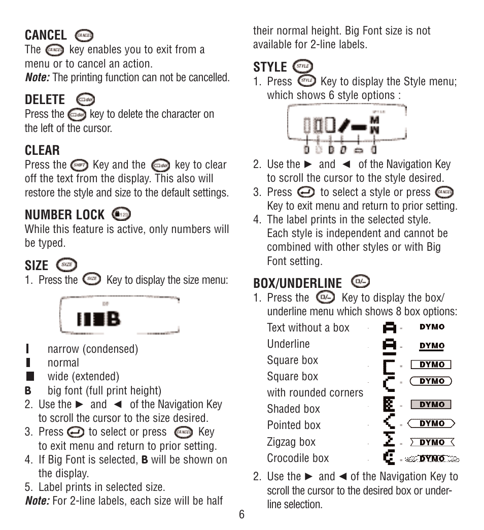 Esselte LECTRA TAG QX50 User Manual | Page 6 / 28
