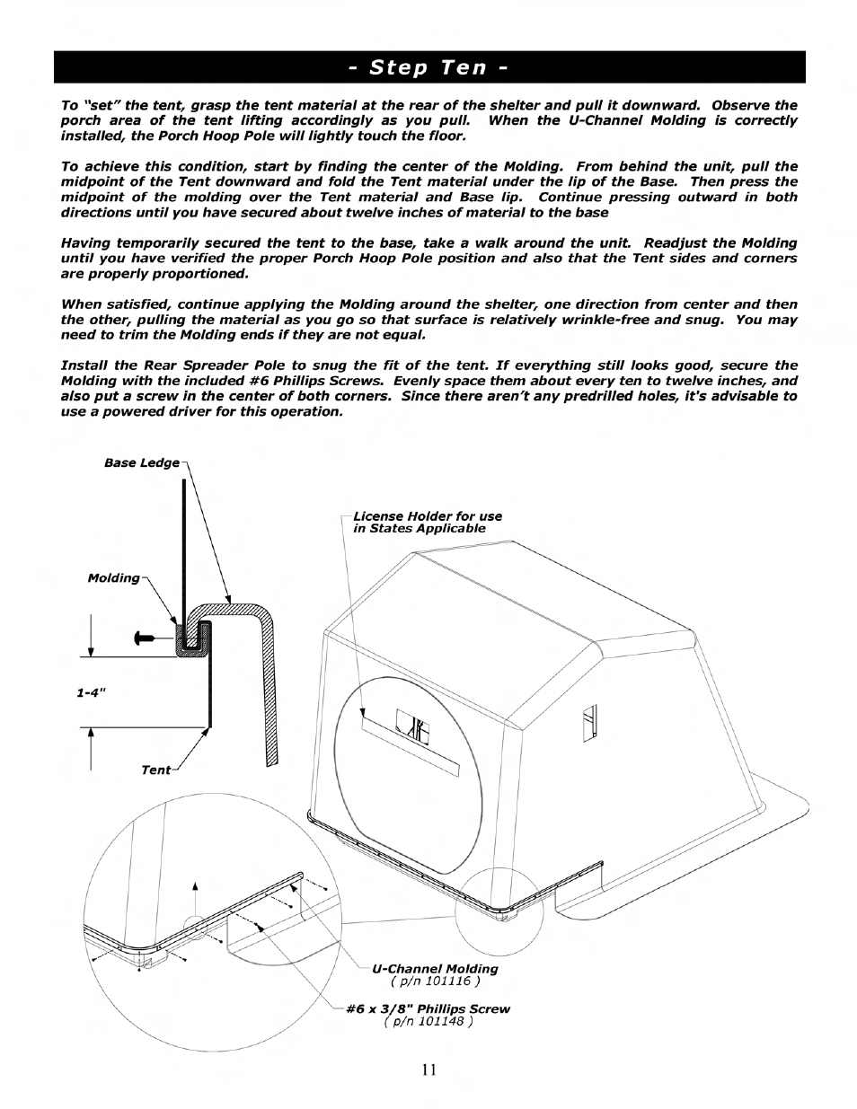 Clam Corp Fish Trap Guide 8063 User Manual | Page 11 / 12