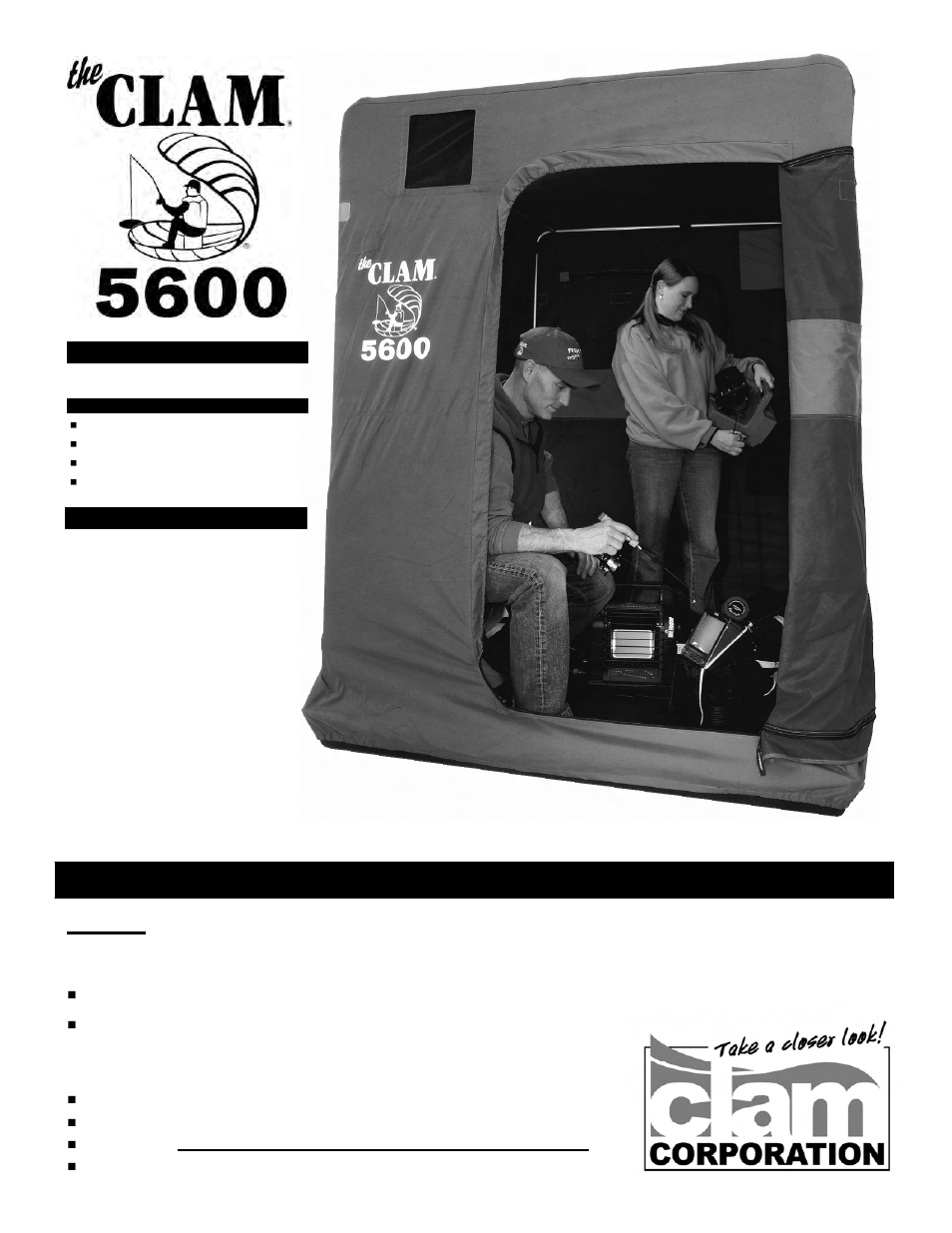 Clam Corp CLAM 5600 8201 User Manual | 12 pages