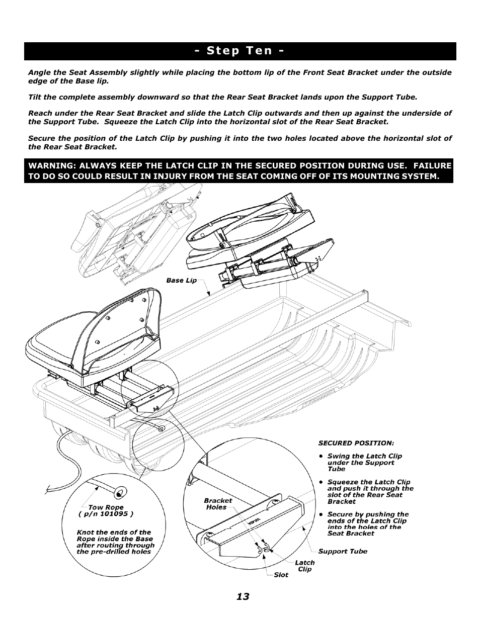Clam Corp Fish Trap Voyager 8245 User Manual | Page 13 / 14