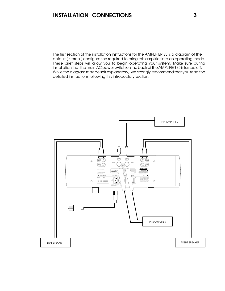 3installation connections, Manufactured in the usa, Bridged stereo | Coda S5 User Manual | Page 4 / 17