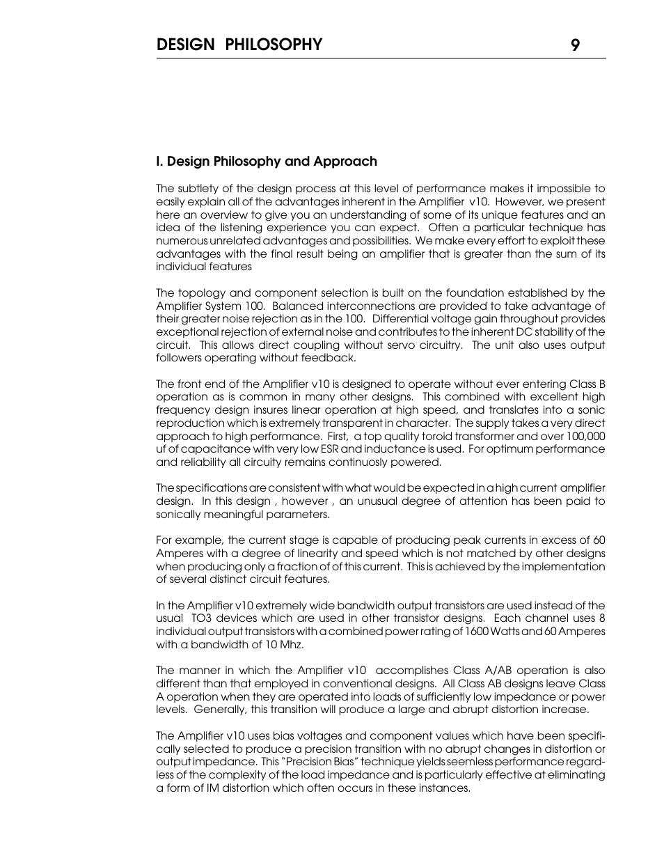 9design philosophy | Coda V10 User Manual | Page 10 / 18