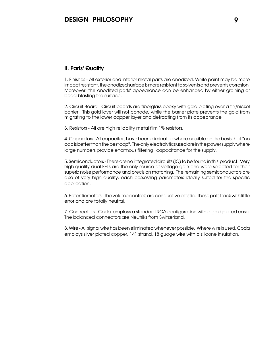 Design philosophy | Coda 02b User Manual | Page 10 / 16