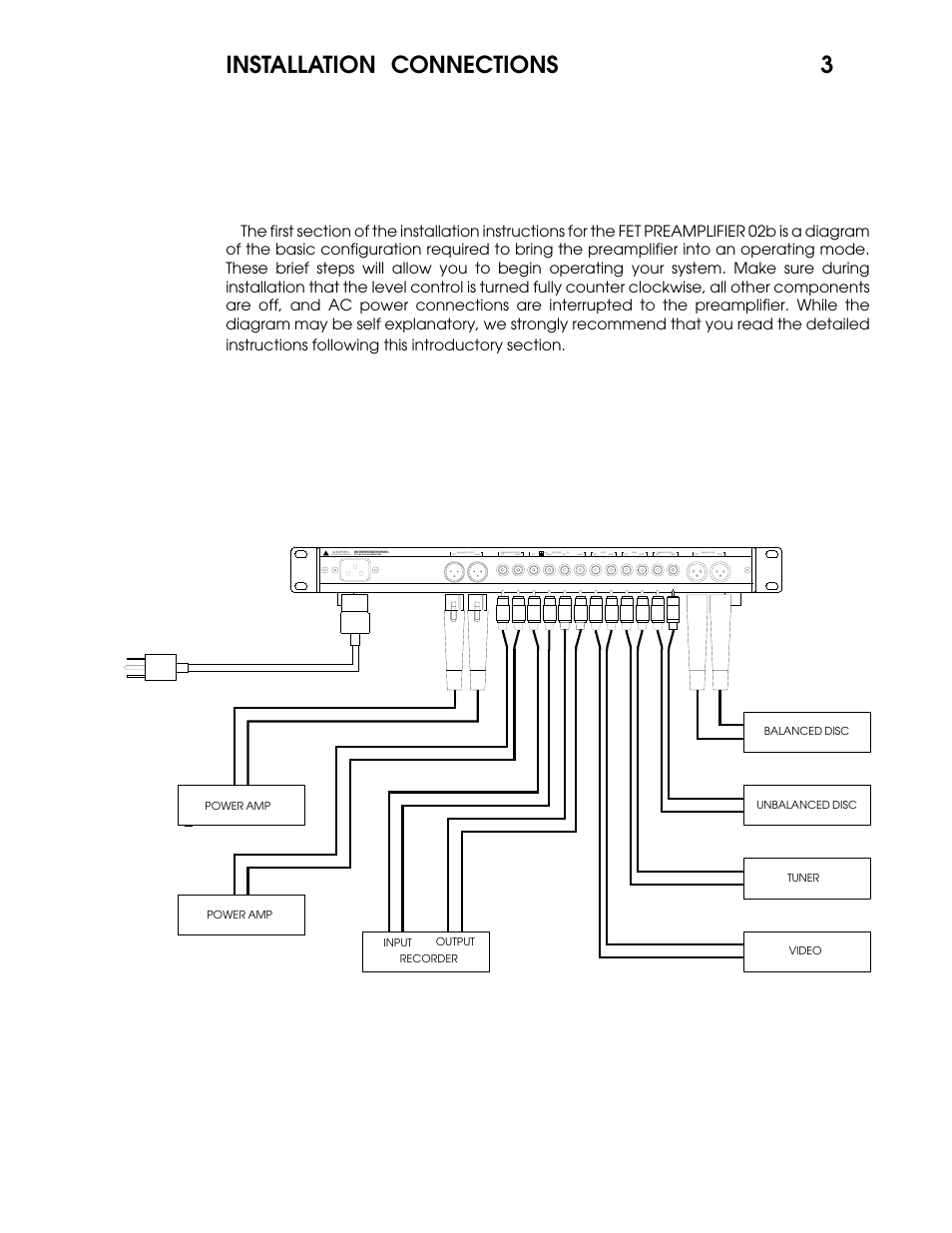 3installation connections | Coda 02b User Manual | Page 4 / 16