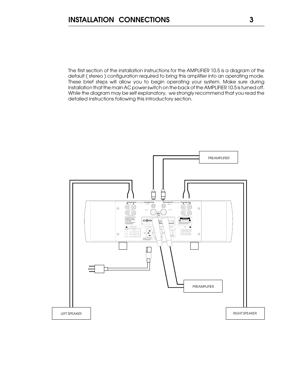 3installation connections, Manufactured in the usa, Bridged stereo | Coda 10.5 User Manual | Page 4 / 18