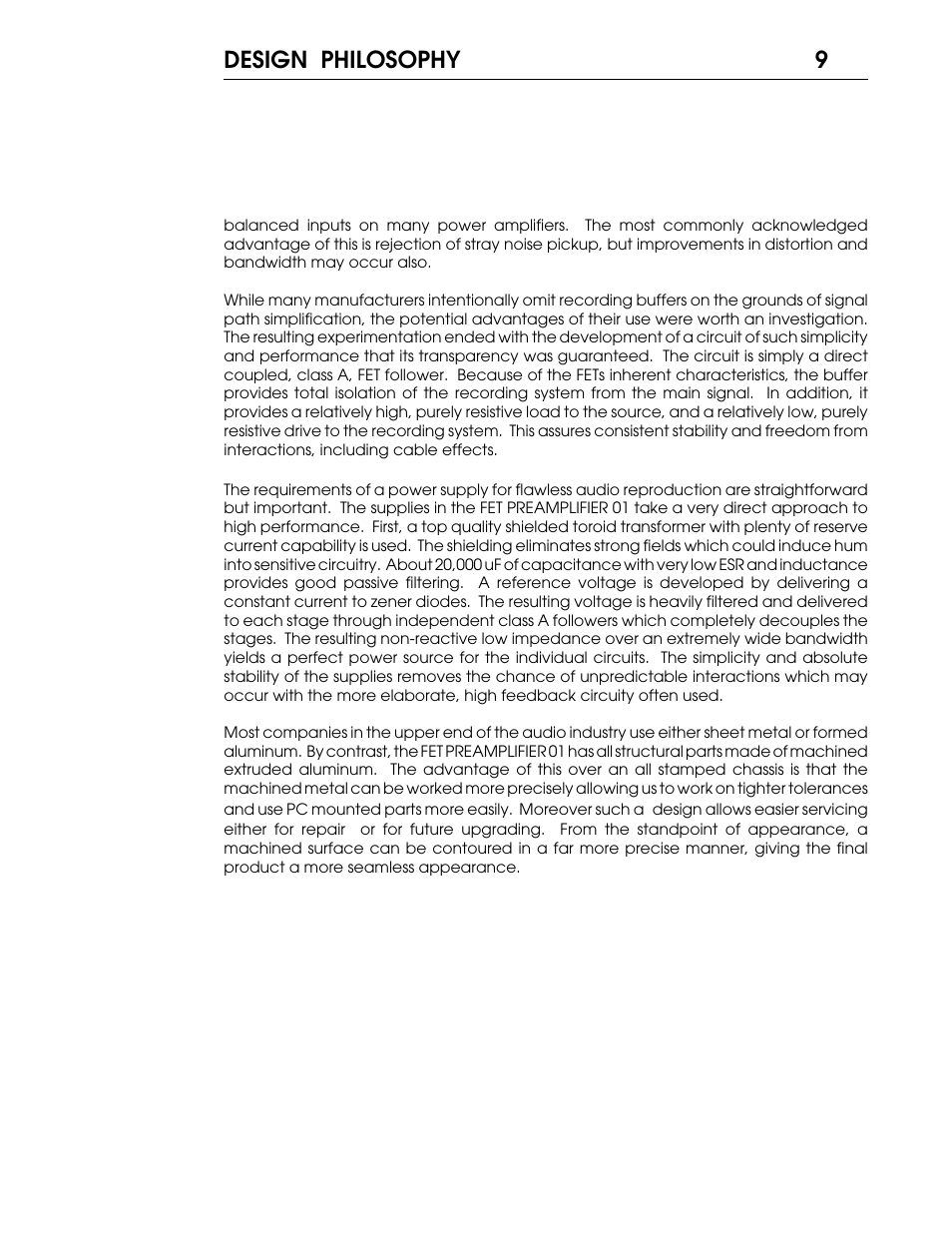 Design philosophy | Coda 01 User Manual | Page 10 / 17