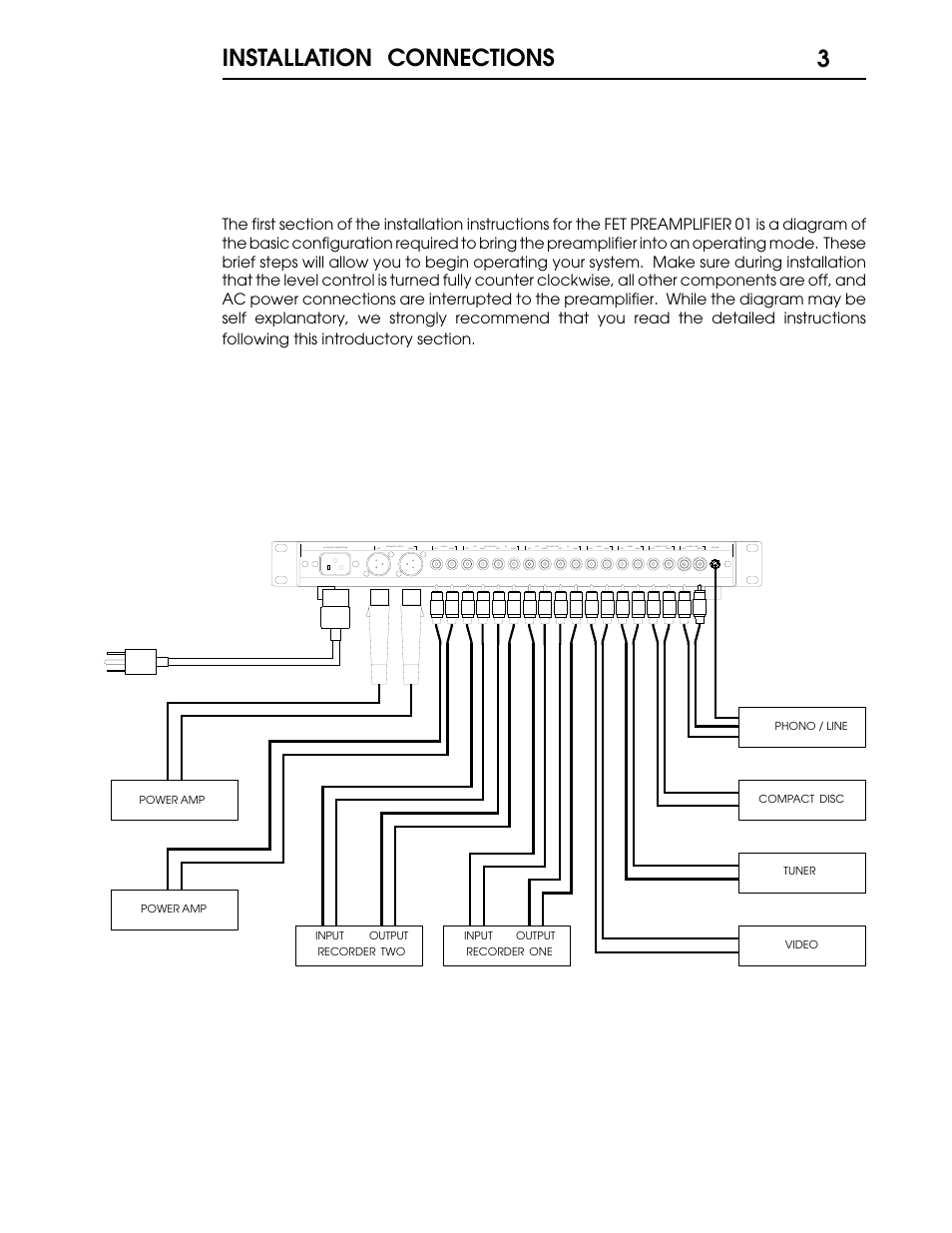 3installation connections | Coda 01 User Manual | Page 4 / 17
