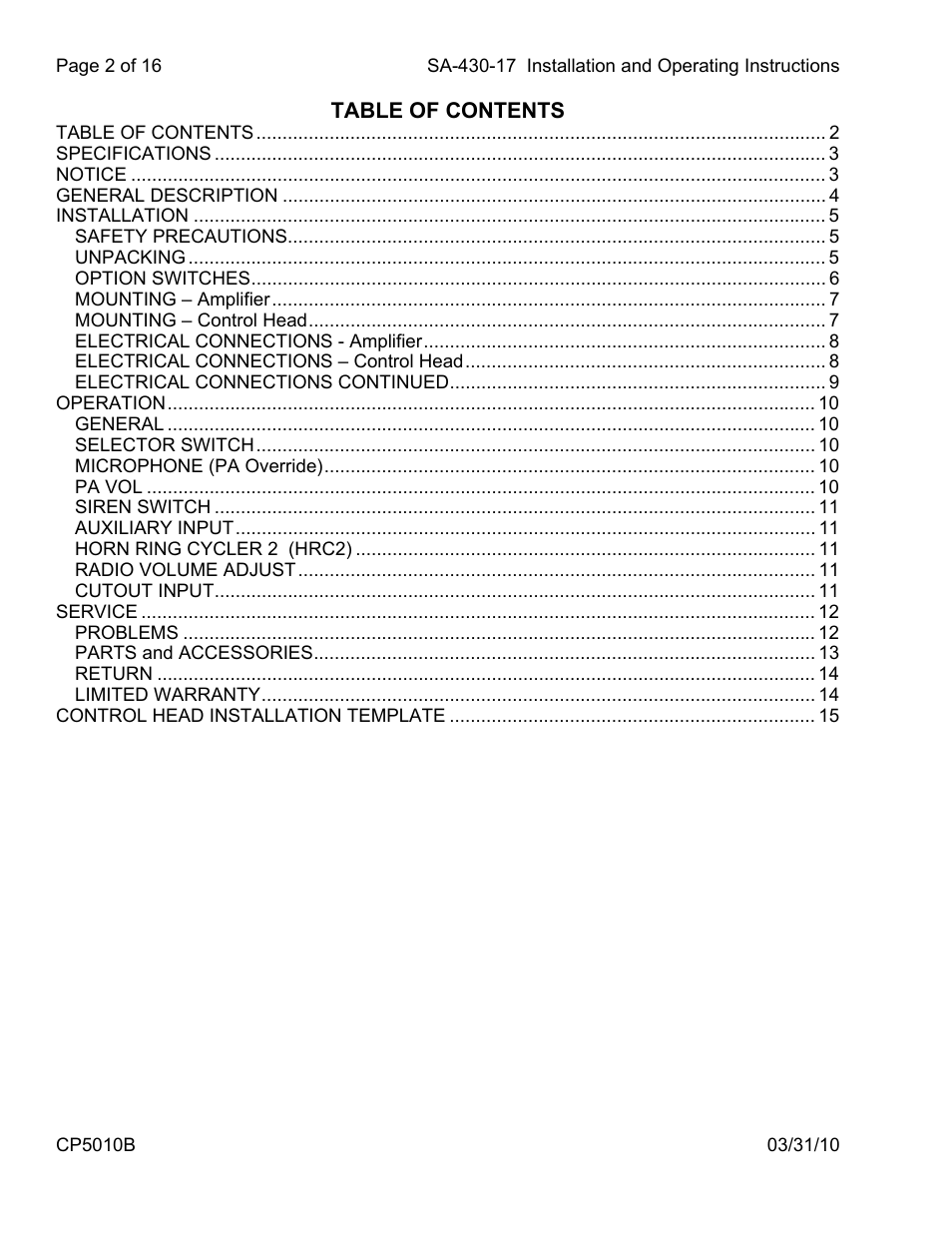 Carson SA-430-17 User Manual | Page 2 / 16