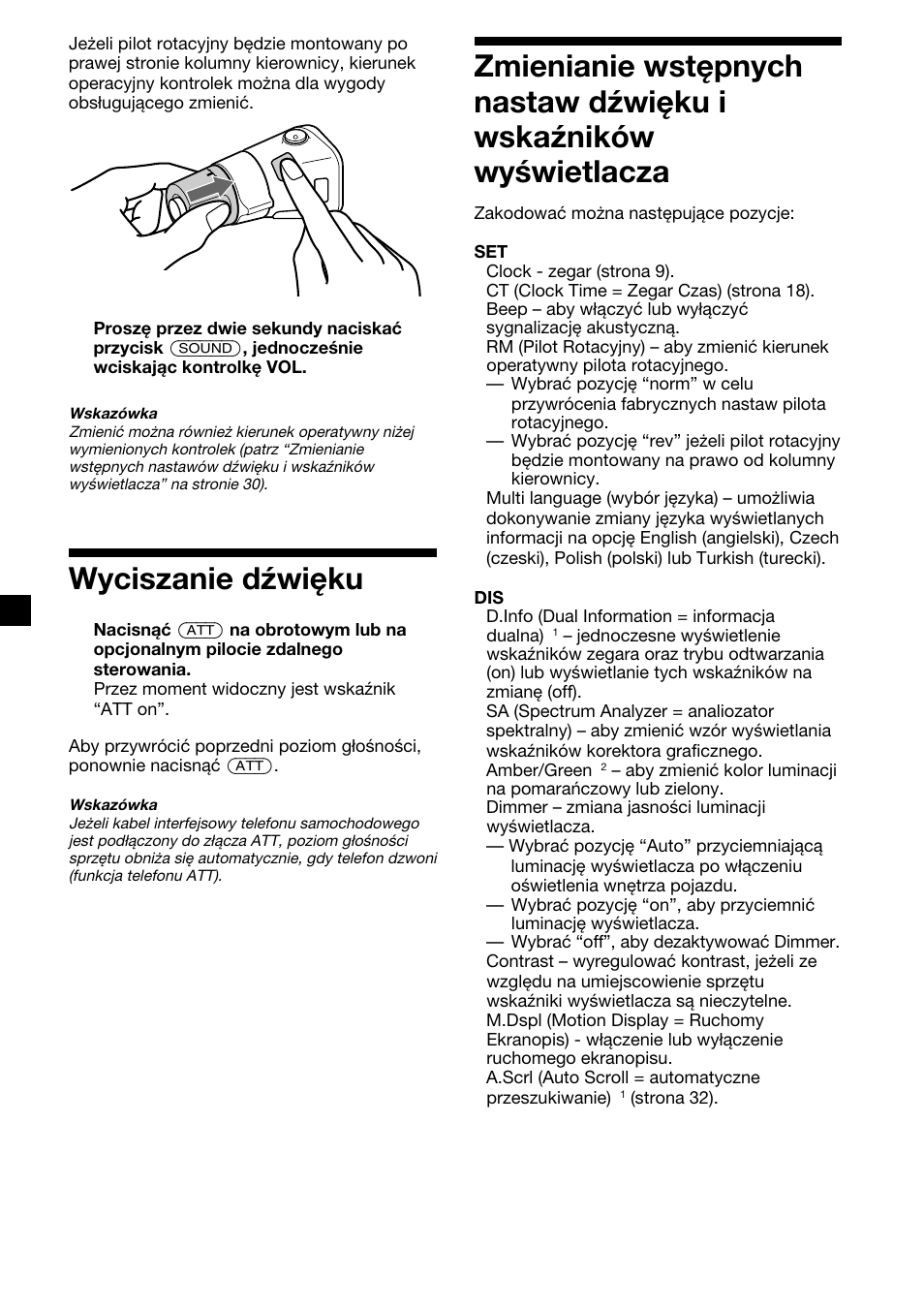 Wyciszanie dźwięku | Sony XR-C7500RX User Manual | Page 114 / 212