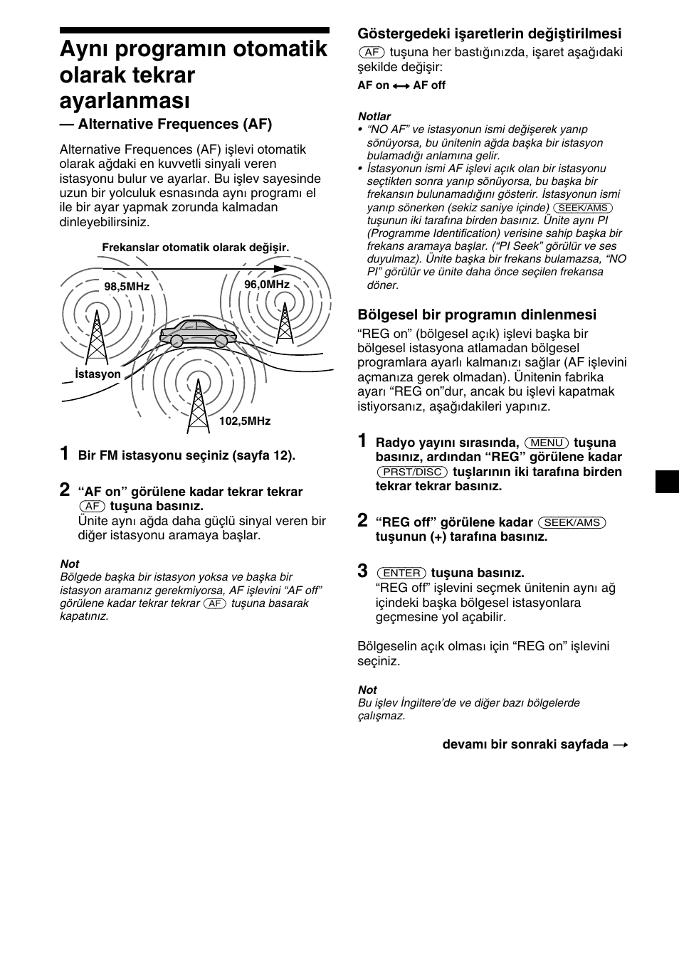 Aynı programın otomatik olarak tekrar ayarlanması | Sony XR-C7500RX User Manual | Page 141 / 212