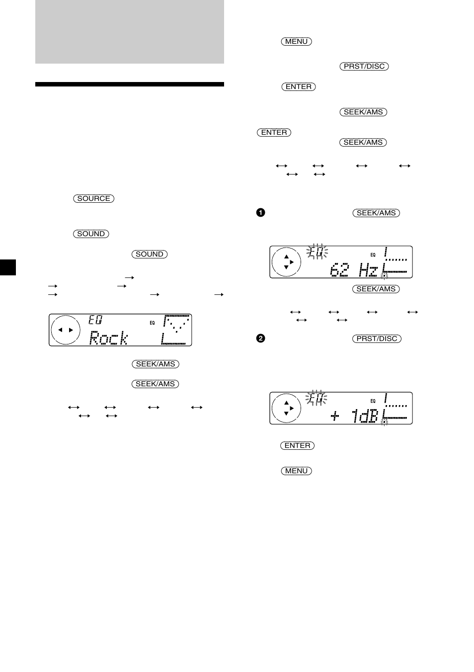 Setting the equalizer | Sony XR-C7500RX User Manual | Page 24 / 212