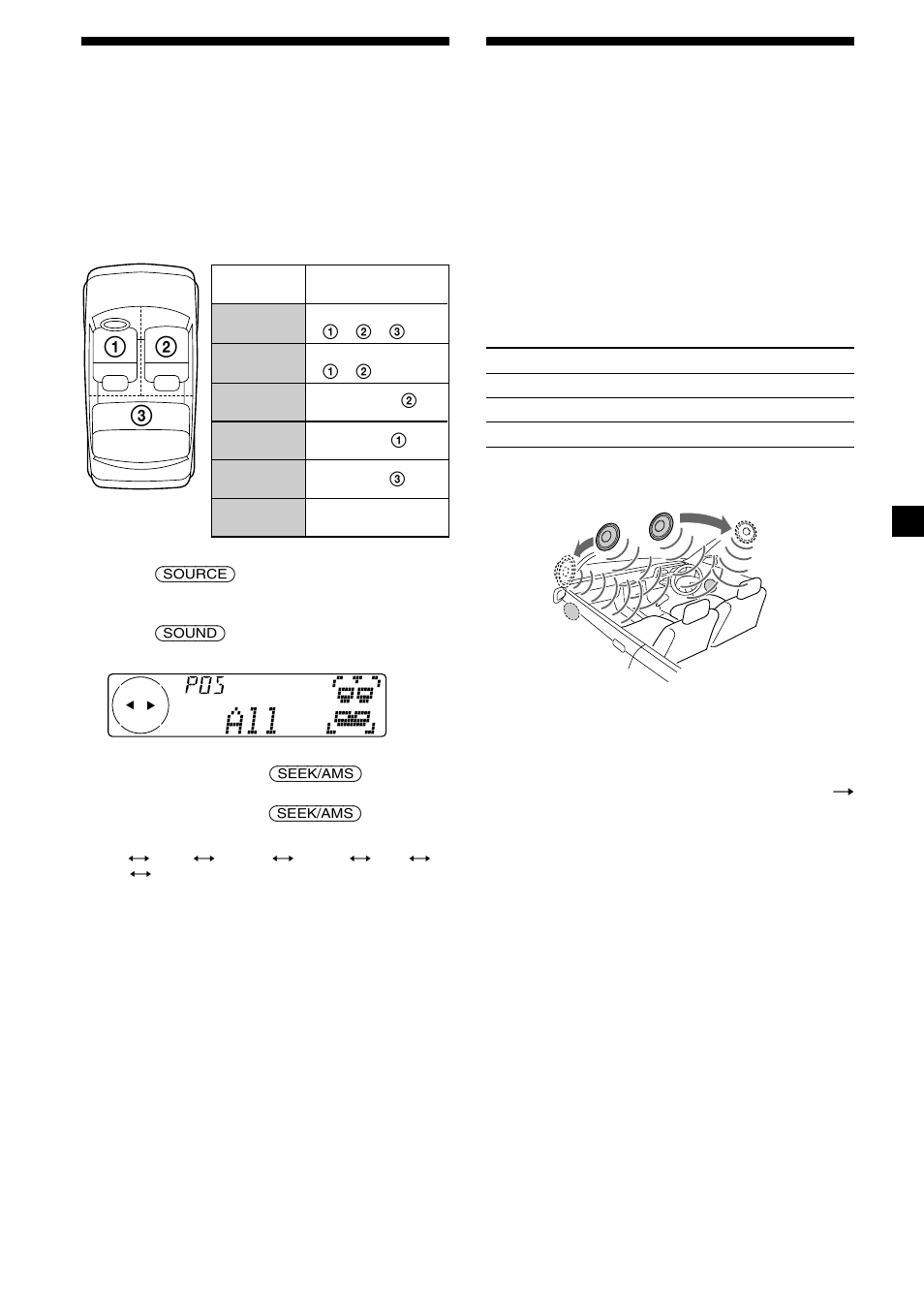 25 selecting a soundstage menu, Selecting the listening position | Sony XR-C7500RX User Manual | Page 25 / 212