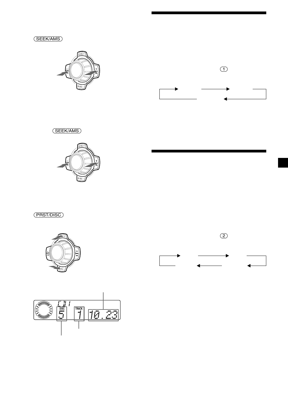 Playing tracks repeatedly, Playing tracks in random order | Sony XR-C7500RX User Manual | Page 33 / 212