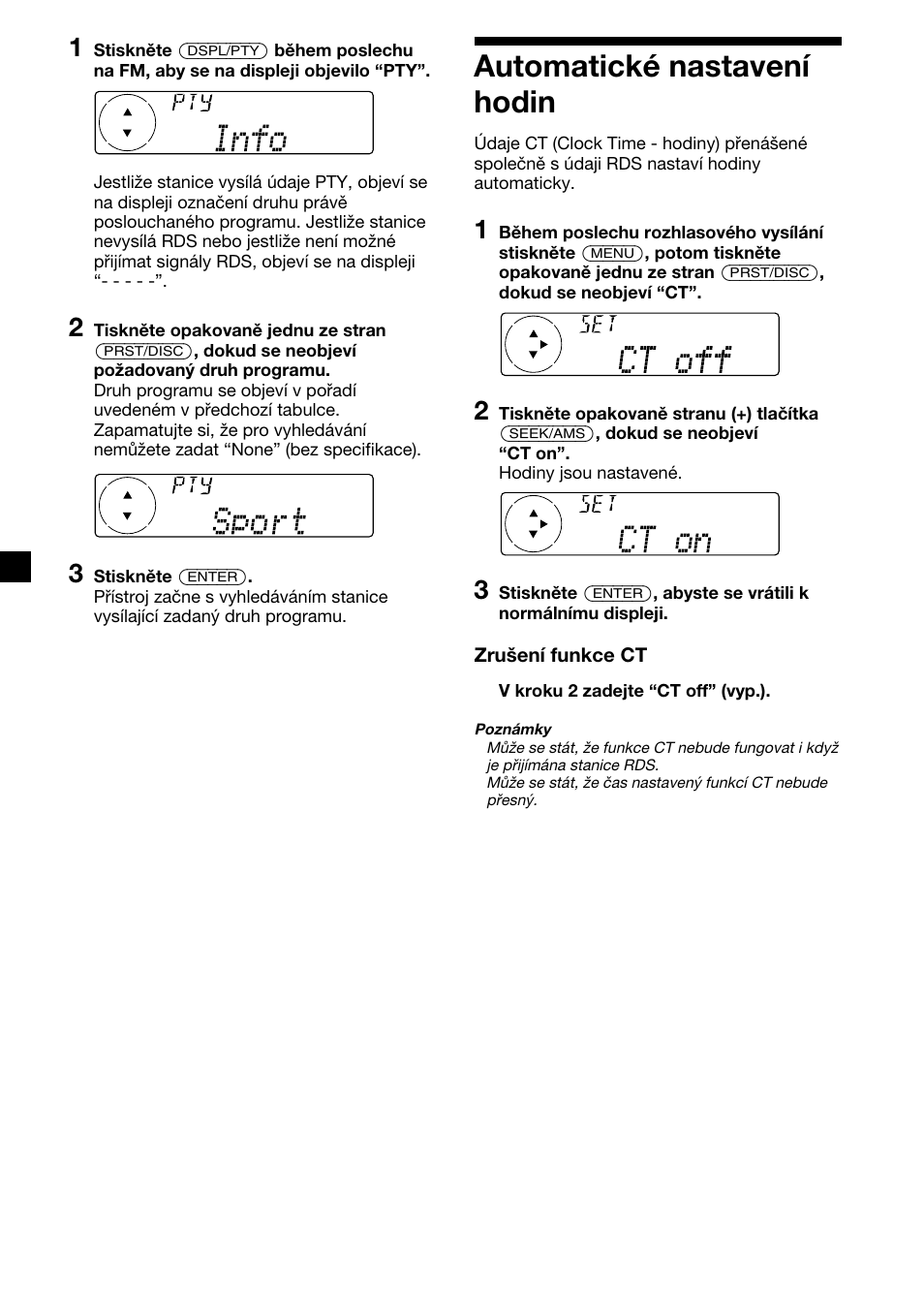 Automatické nastavení hodin | Sony XR-C7500RX User Manual | Page 60 / 212