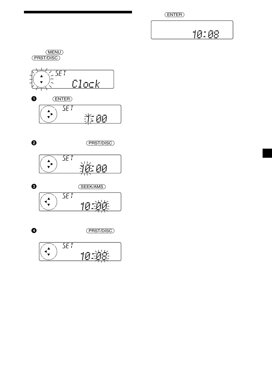 Setting the clock | Sony XR-C7500RX User Manual | Page 9 / 212
