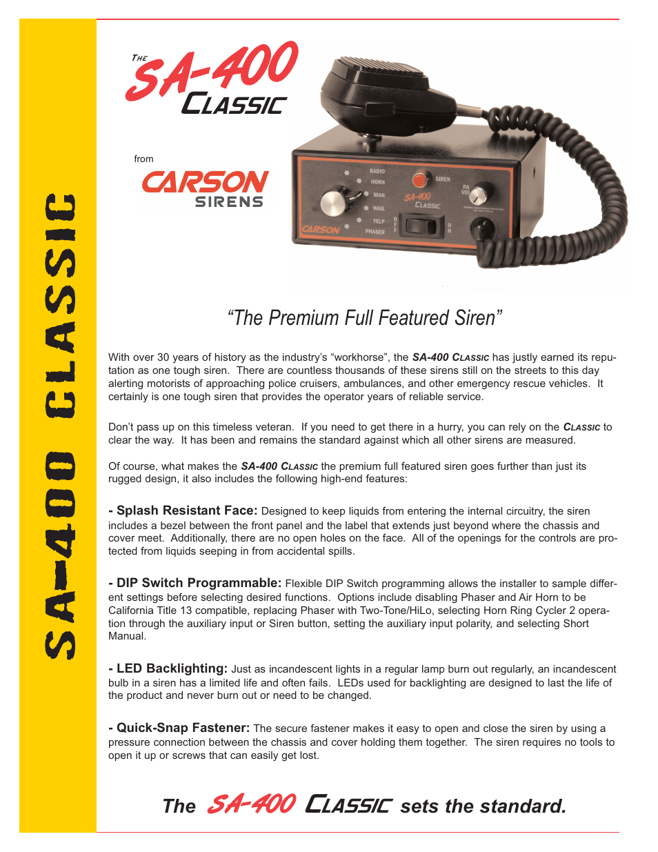 Carson SA-400 Classic User Manual | 2 pages