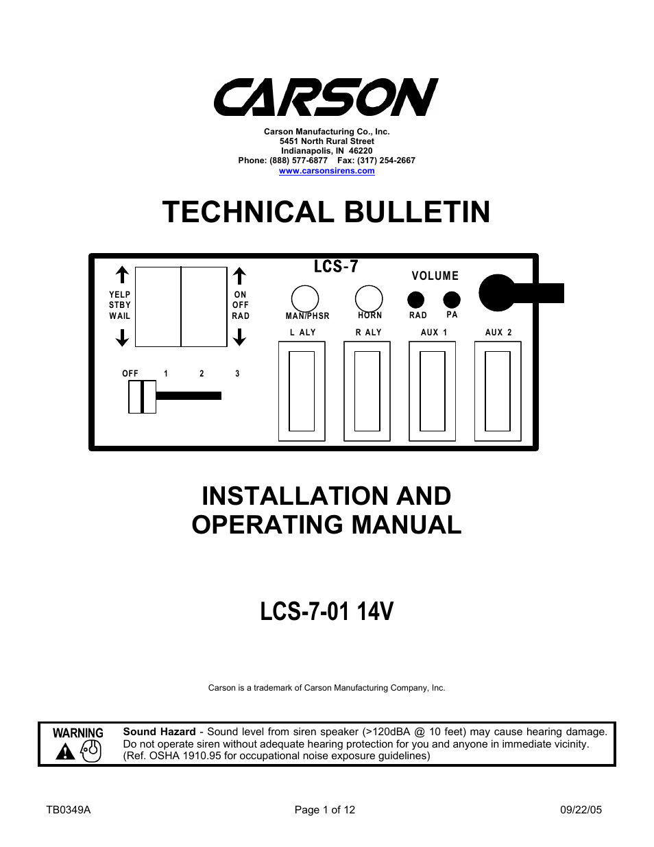 Carson LCS-7-01 User Manual | 12 pages