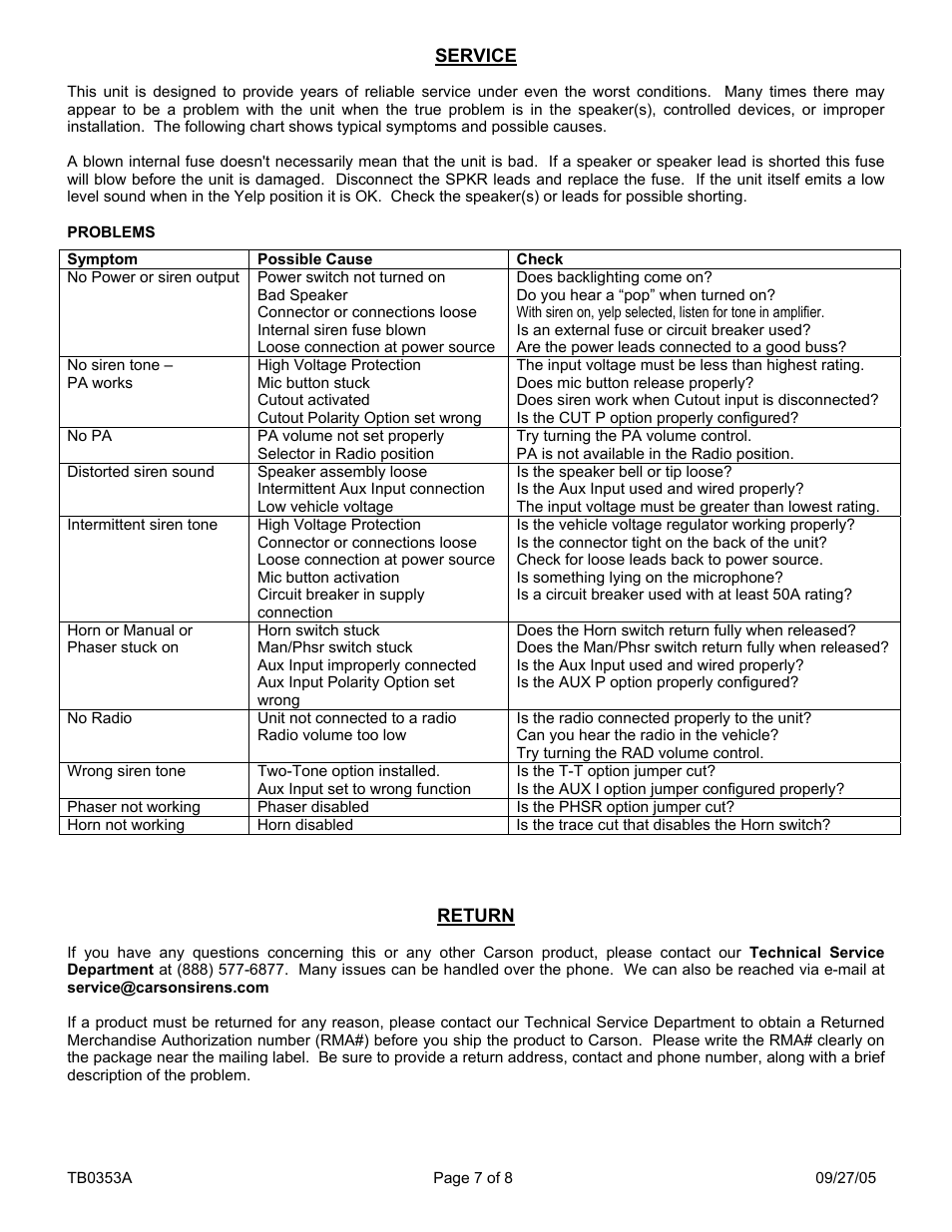 Carson SA-500-10 14V User Manual | Page 7 / 8