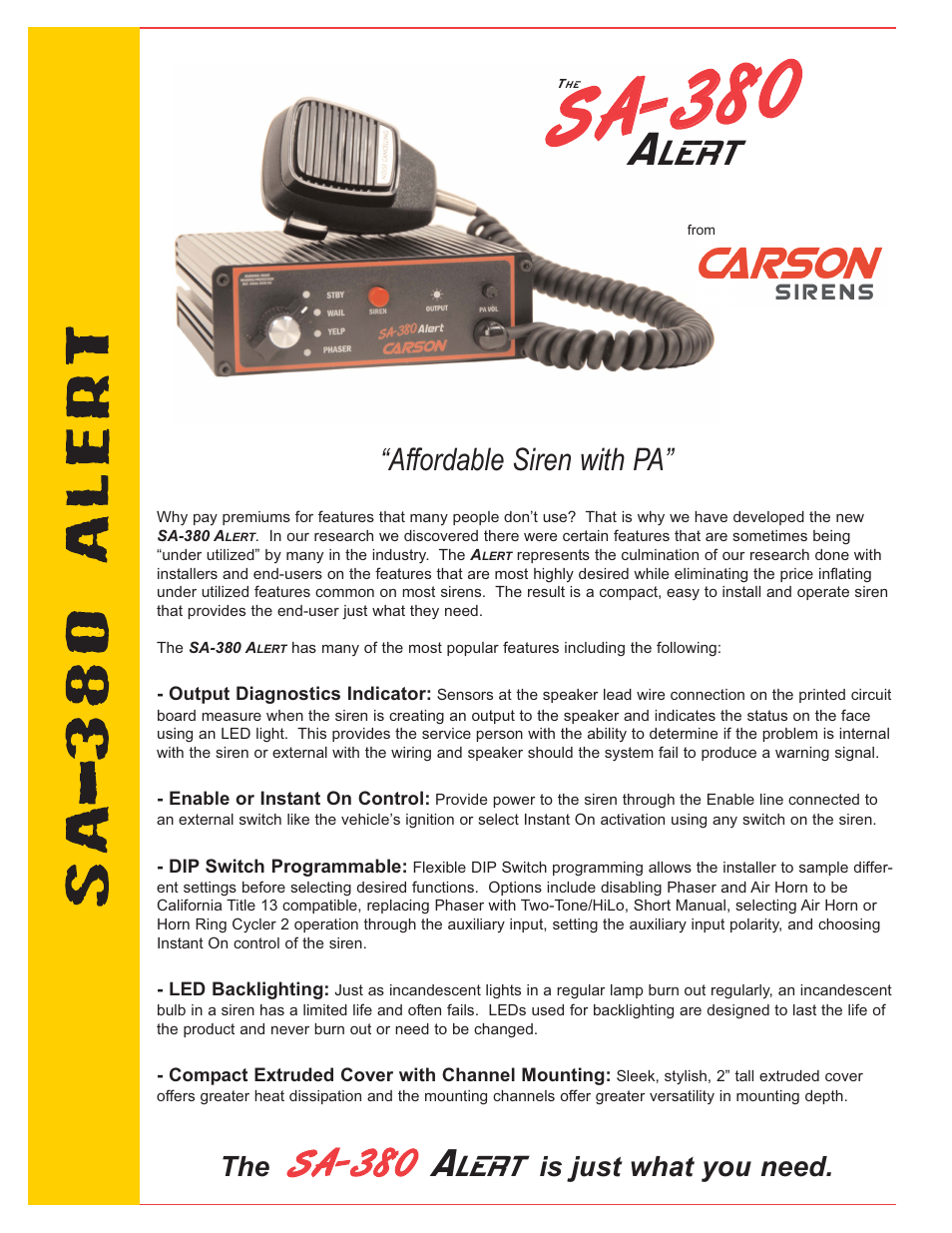 Carson SA-380 User Manual | 2 pages