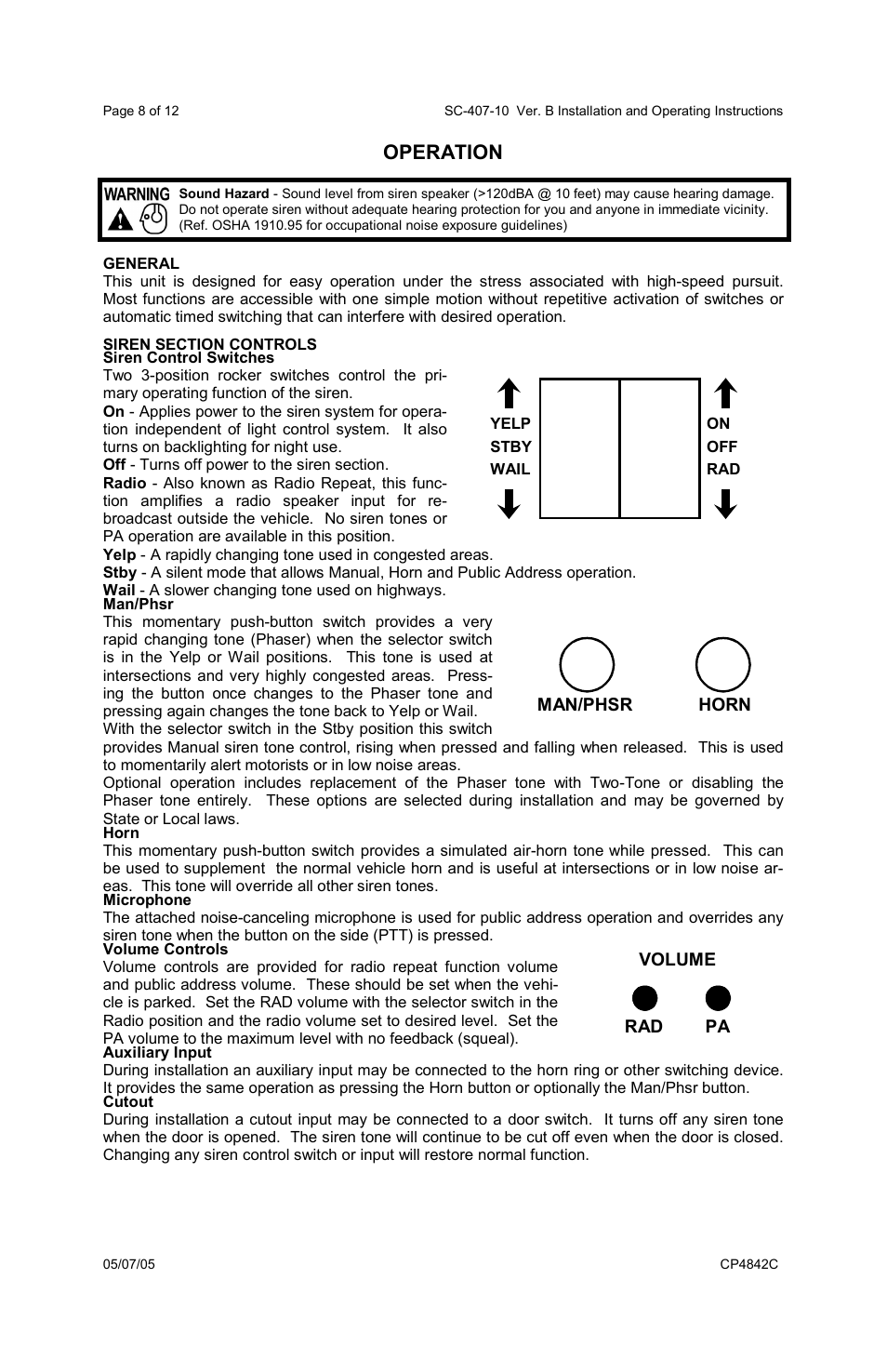 Operation | Carson SC-407 User Manual | Page 8 / 12