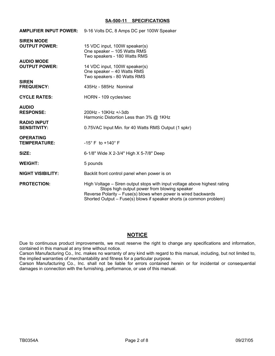 Carson SA-500-11 14V User Manual | Page 2 / 8