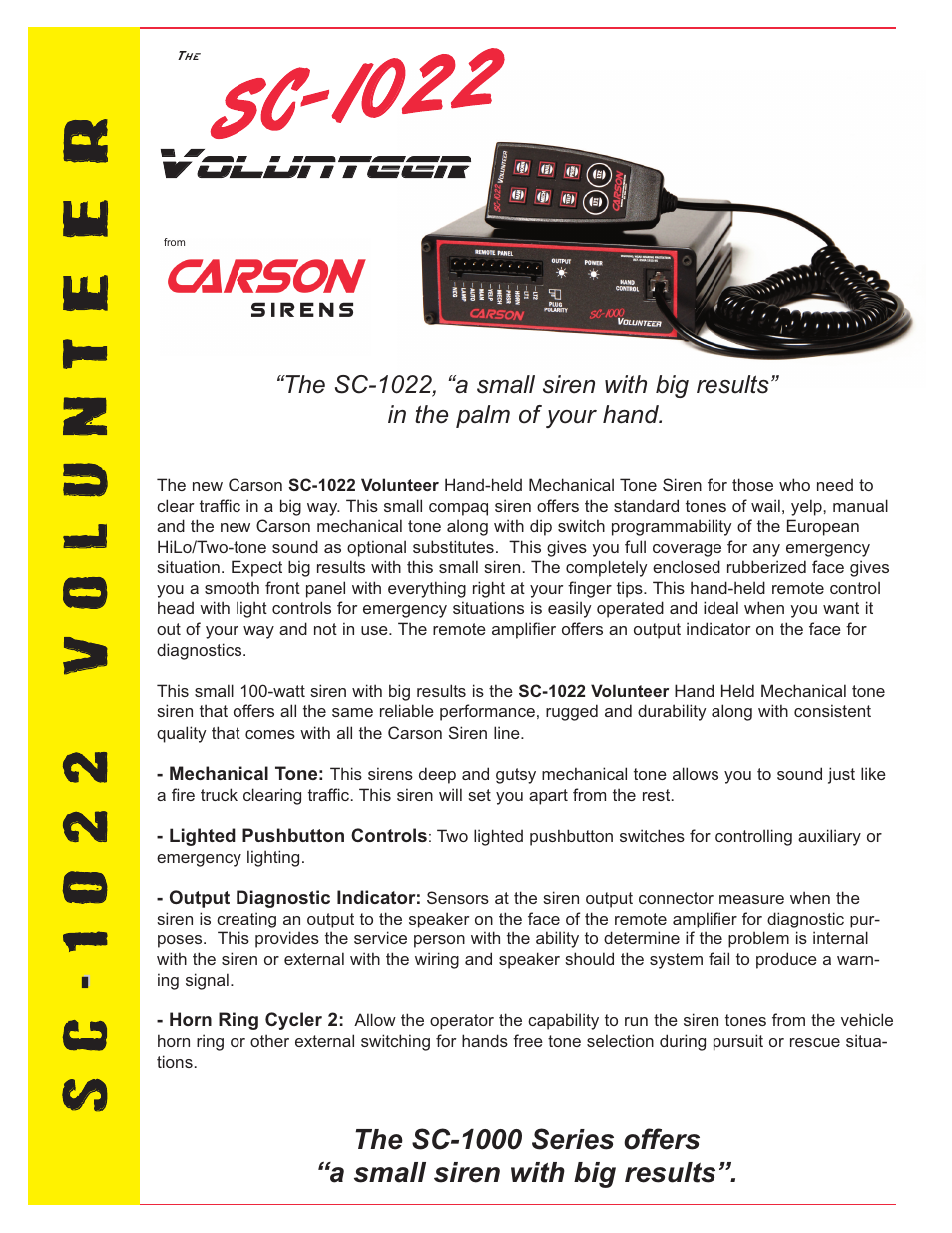 Carson Volunteer SC-1022 User Manual | 2 pages