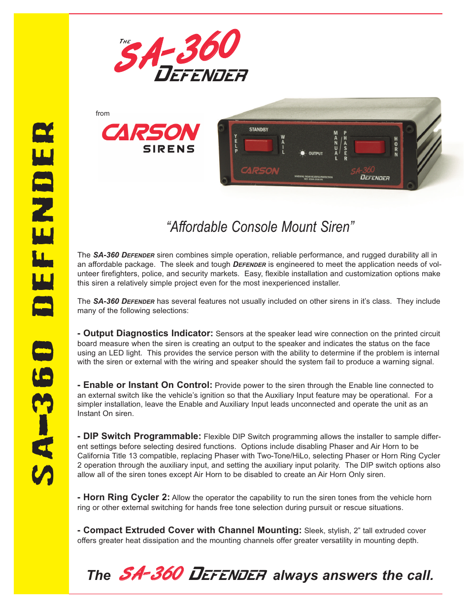 Carson Defender SA-360 User Manual | 2 pages
