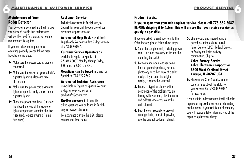 Cobra Electronics ESD-9570 User Manual | Page 17 / 21
