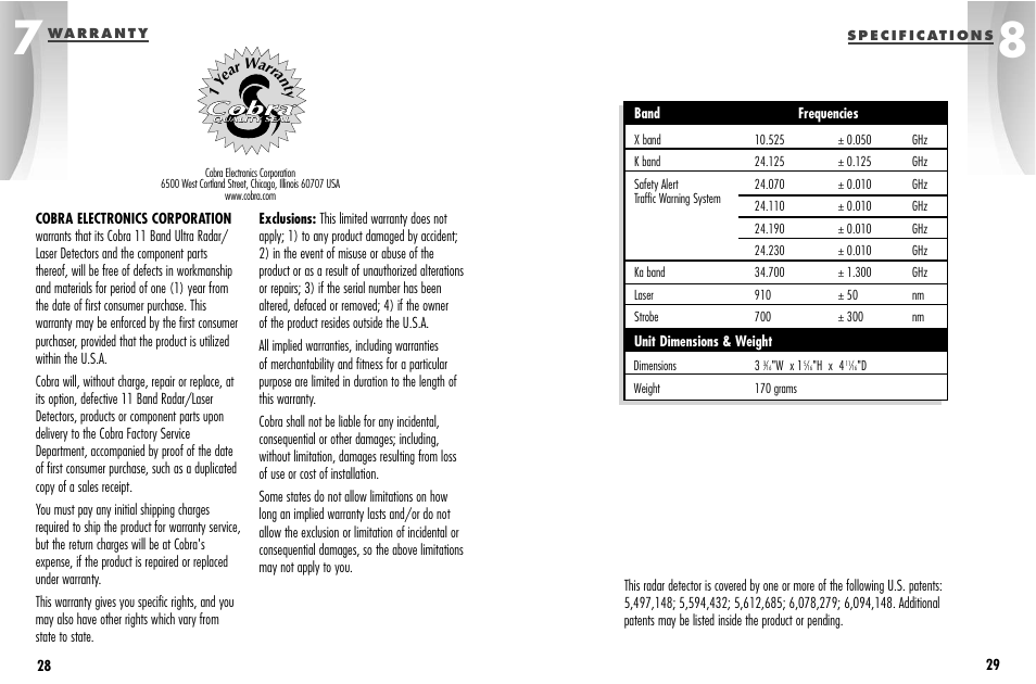 Cobra Electronics ESD-9570 User Manual | Page 18 / 21