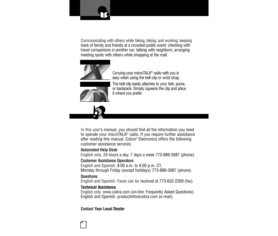 Making life easier & safer | Cobra Electronics PR350WX User Manual | Page 2 / 31