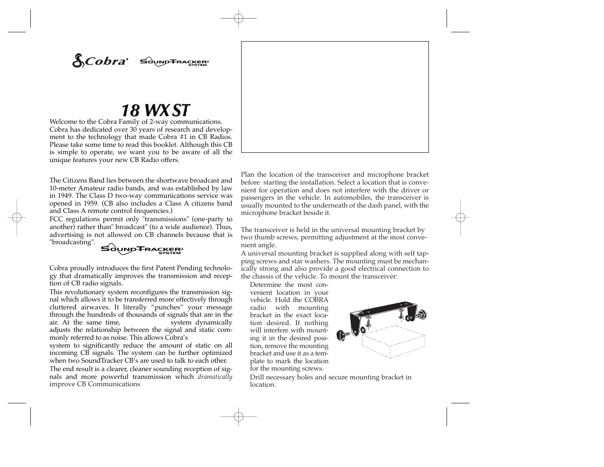 Cobra Electronics 18 WX ST User Manual | 9 pages