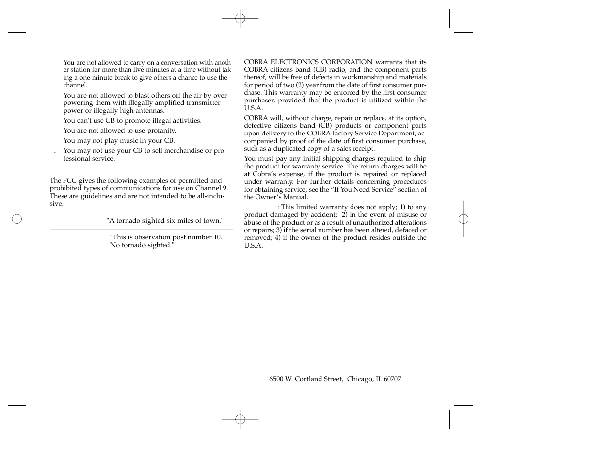 Cobra Electronics 18 WX ST User Manual | Page 6 / 9