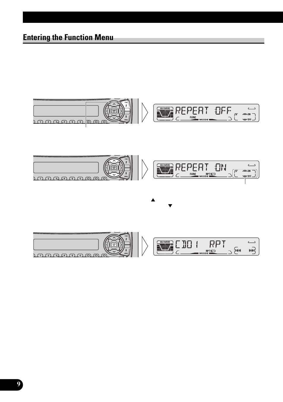 Entering the function menu, Basic operation | Pioneer DEH-3110 User Manual | Page 10 / 52