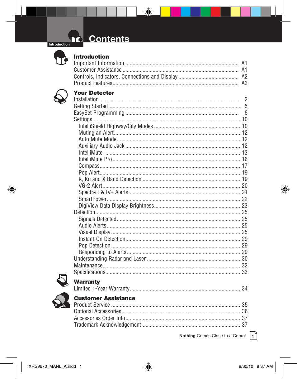 Cobra Electronics BAND XRS 9670 User Manual | Page 3 / 21