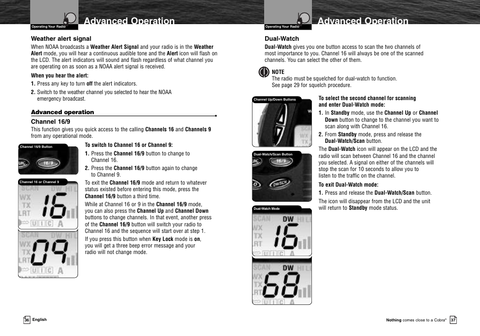 Advanced operation | Cobra Electronics MR HH300 User Manual | Page 21 / 25