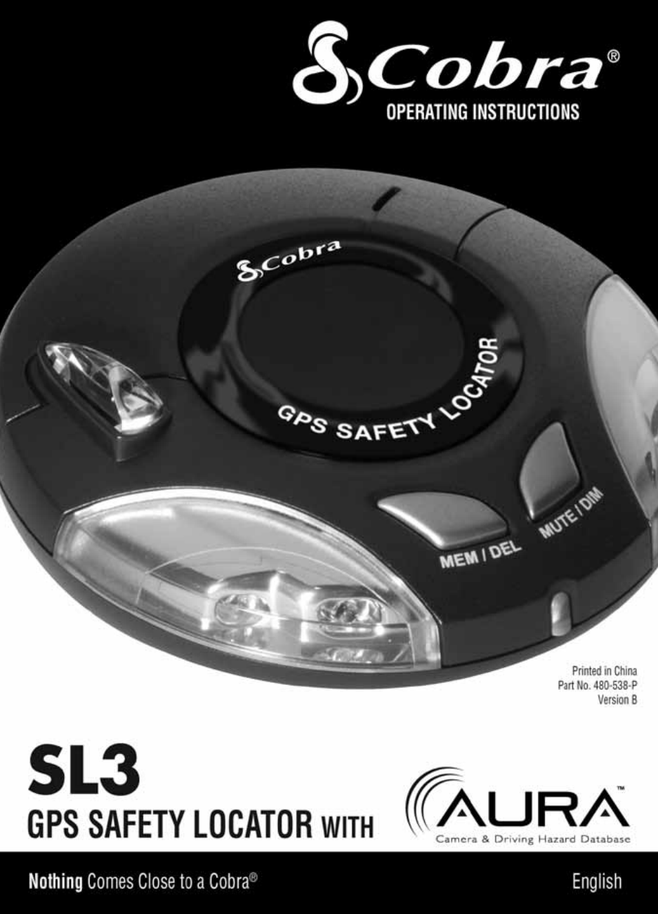 Cobra Electronics AURA SL3 User Manual | 20 pages