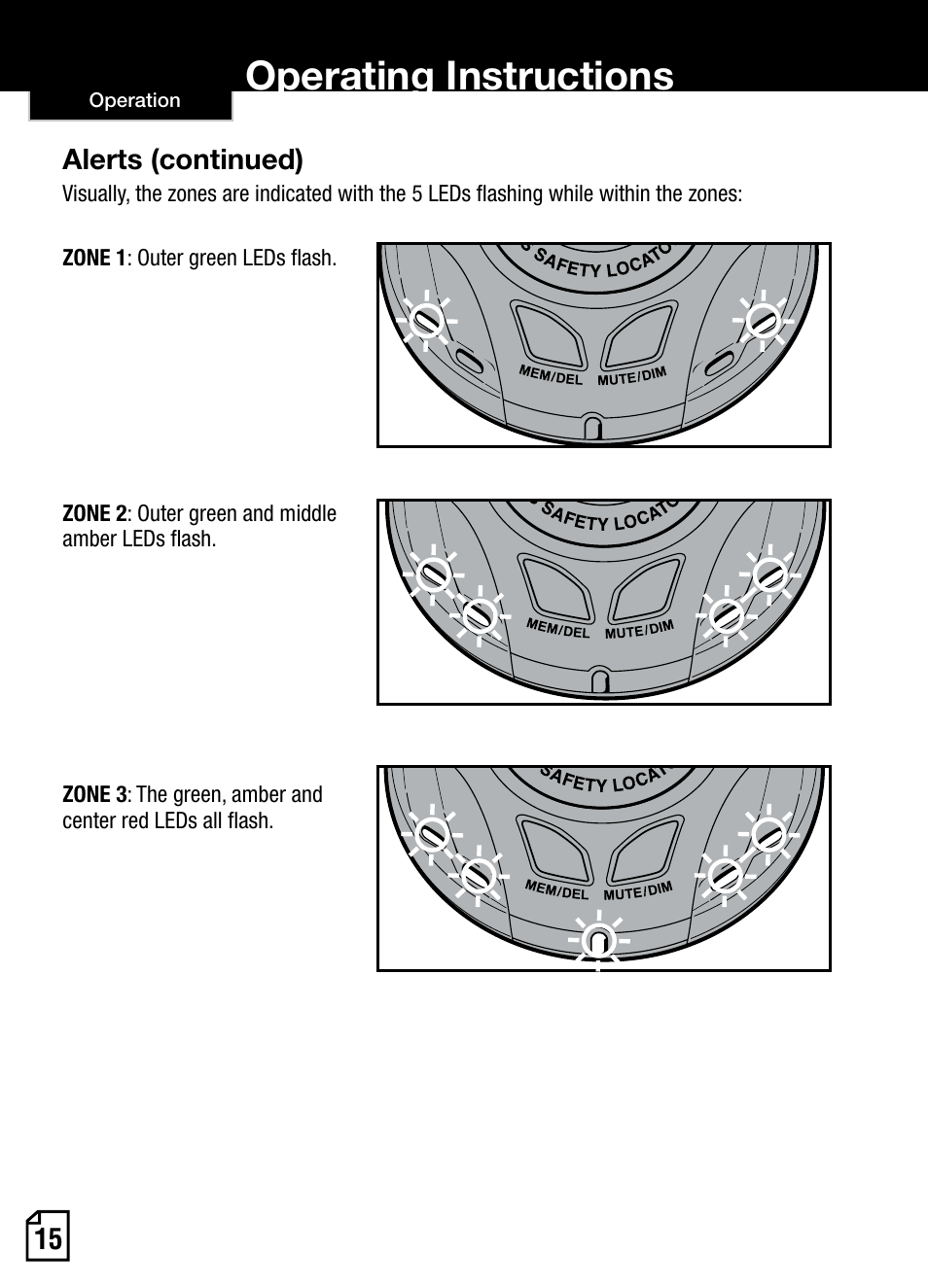 Operating instructions | Cobra Electronics AURA SL3 User Manual | Page 16 / 20