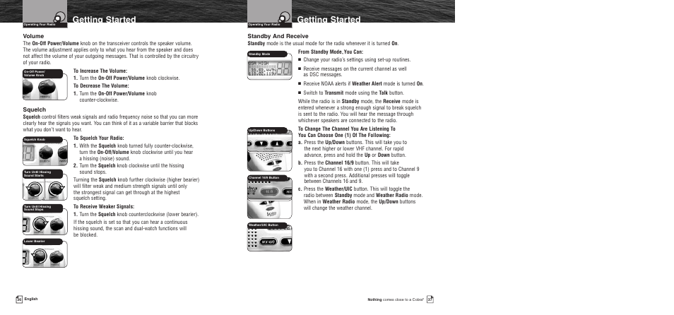 Getting started | Cobra Electronics MR F55 User Manual | Page 21 / 38