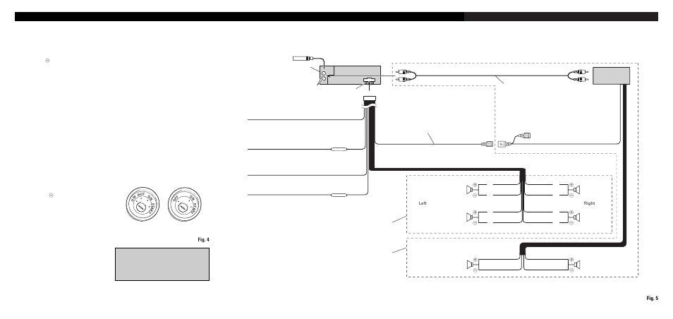 English> connecting the units, Fig. 4, Fig. 5 | Pioneer DEH-3110 User Manual | Page 2 / 4