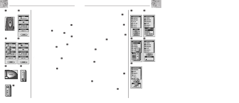 Editing text, Sort option, Search option | Cobra Electronics GPS100 S User Manual | Page 18 / 27