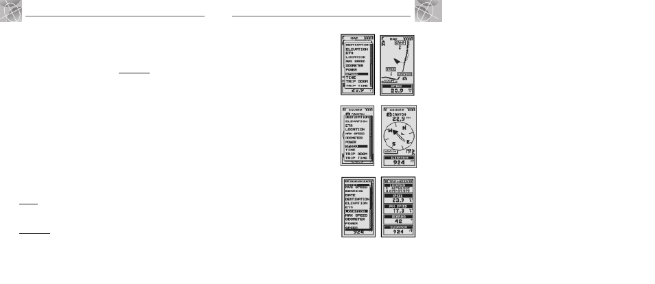 Data field choices descriptions | Cobra Electronics GPS100 S User Manual | Page 5 / 27