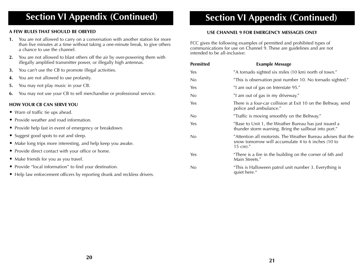 Cobra Electronics HH36ST User Manual | Page 12 / 24